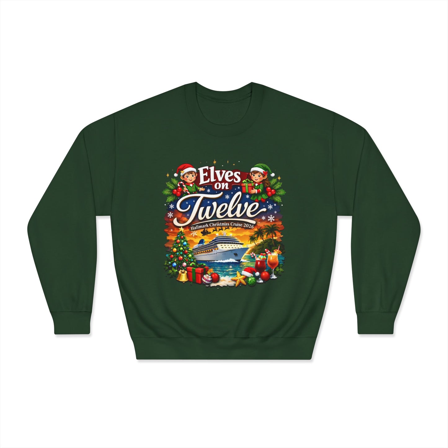 ELVES ON TWELVE HM CRUISE CREWNECK