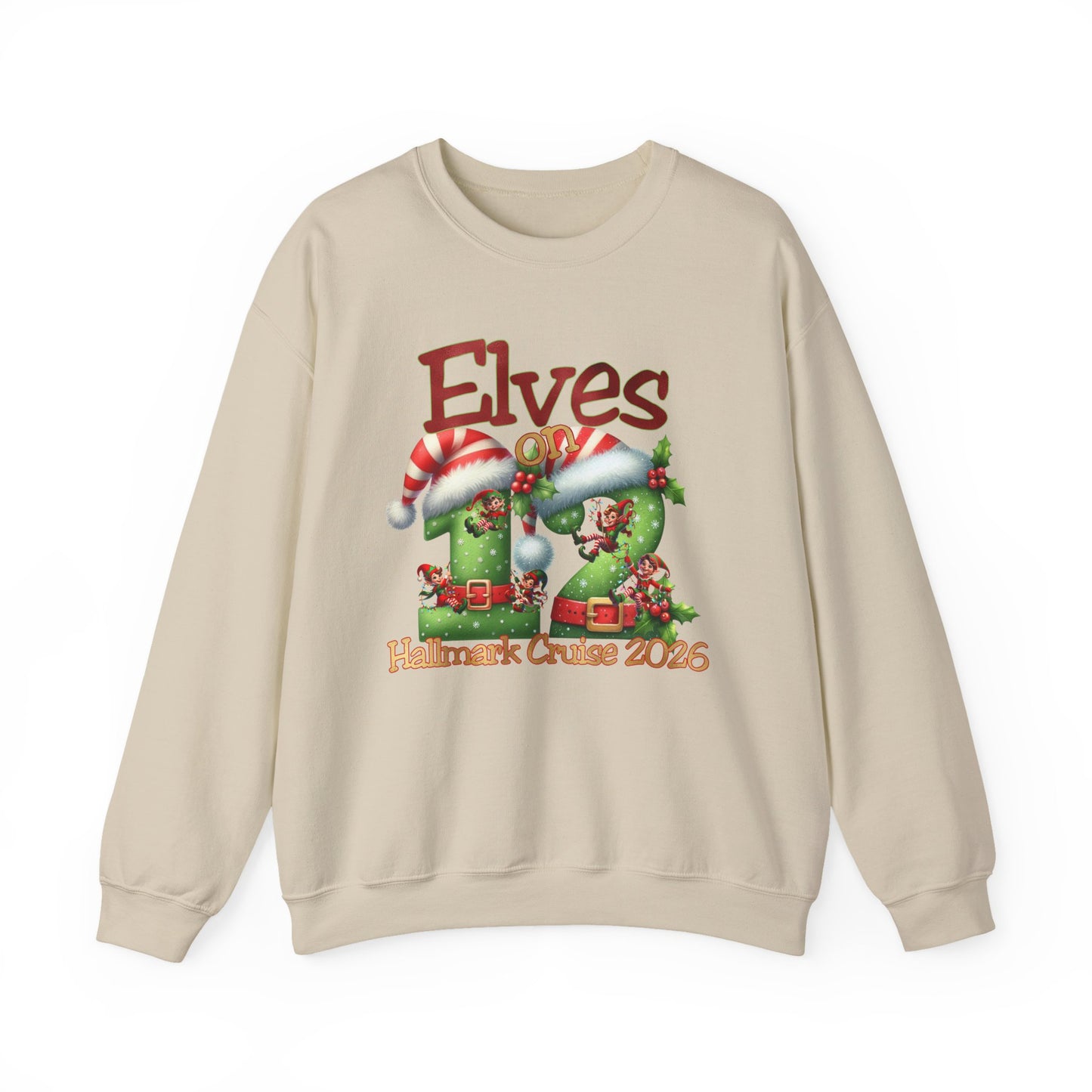 Elves on 12 HM Cruise 2026 crewnecks