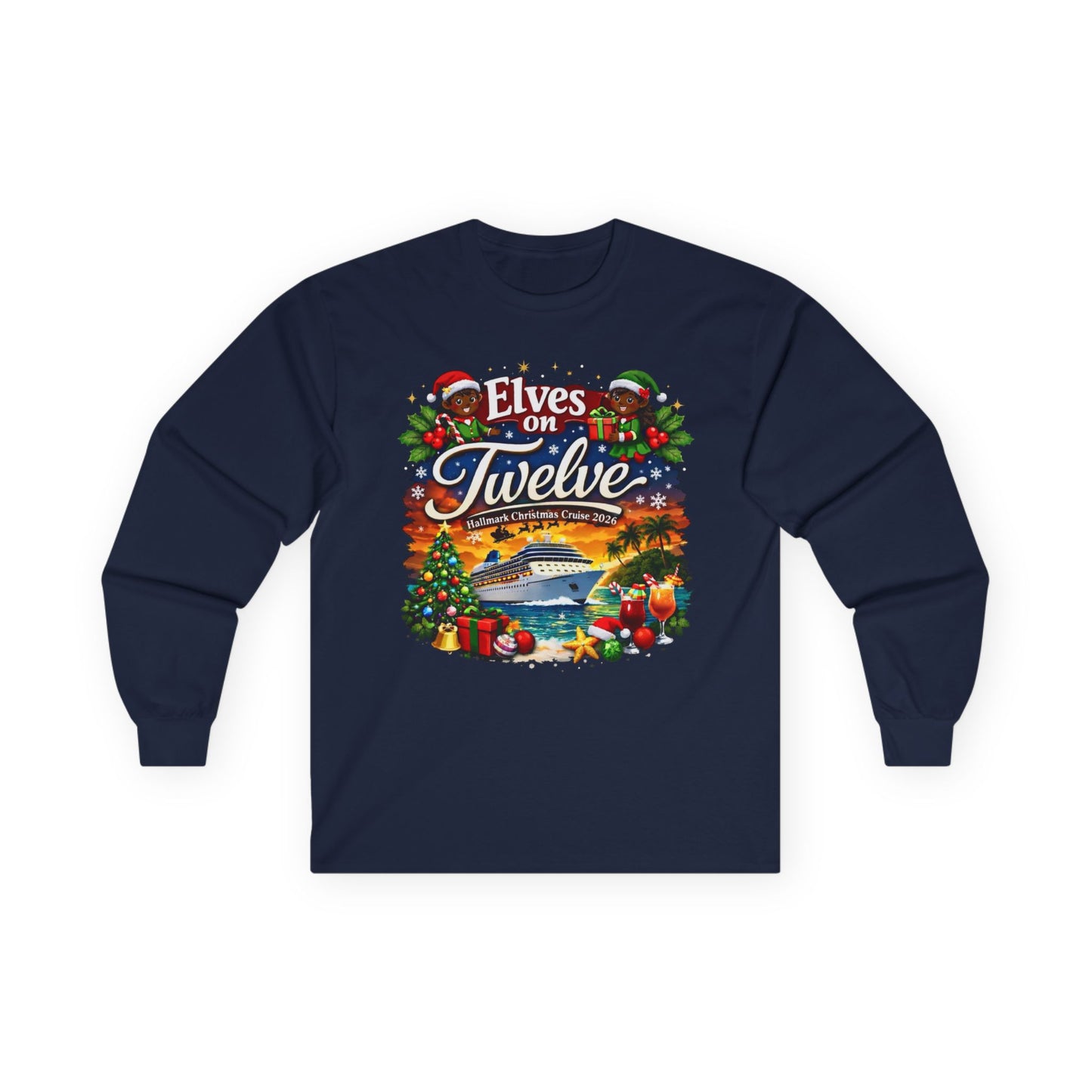 ELVES ON TWELVE OF COLOR HM CRUSIE LONG SLEEVE