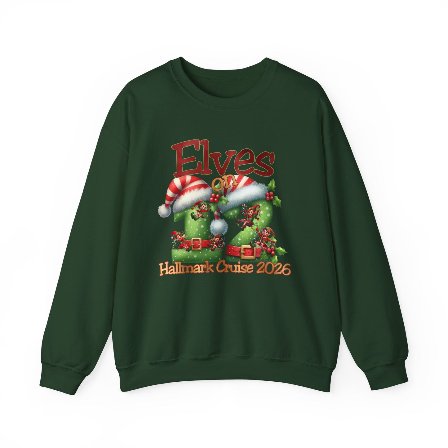 Elves on 12 HM Cruise 2026 crewnecks