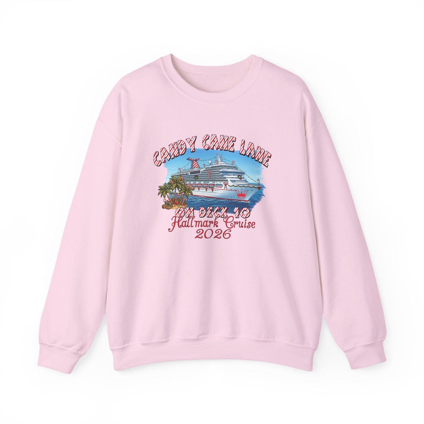 Candy Cane Lane on Deck 10 HM Cruise Crewneck