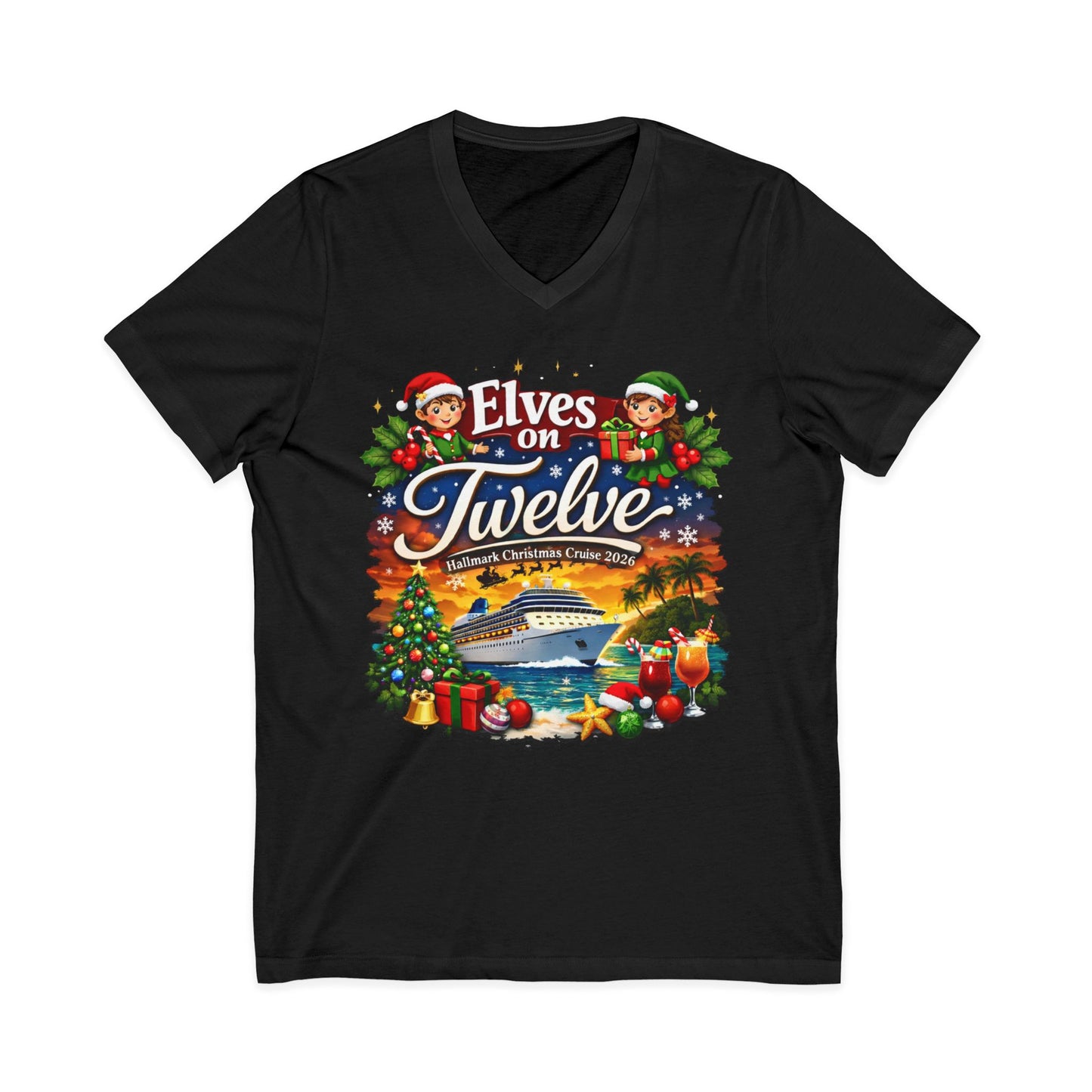 ELVES ON TWELVE HM CRUISE V-NECKS