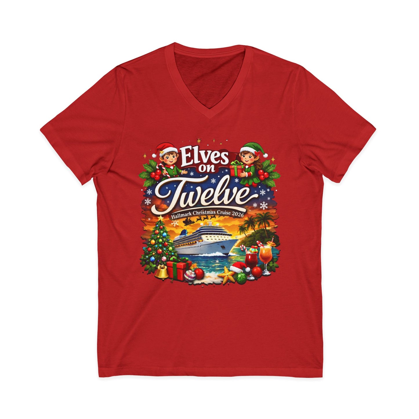 ELVES ON TWELVE HM CRUISE V-NECKS
