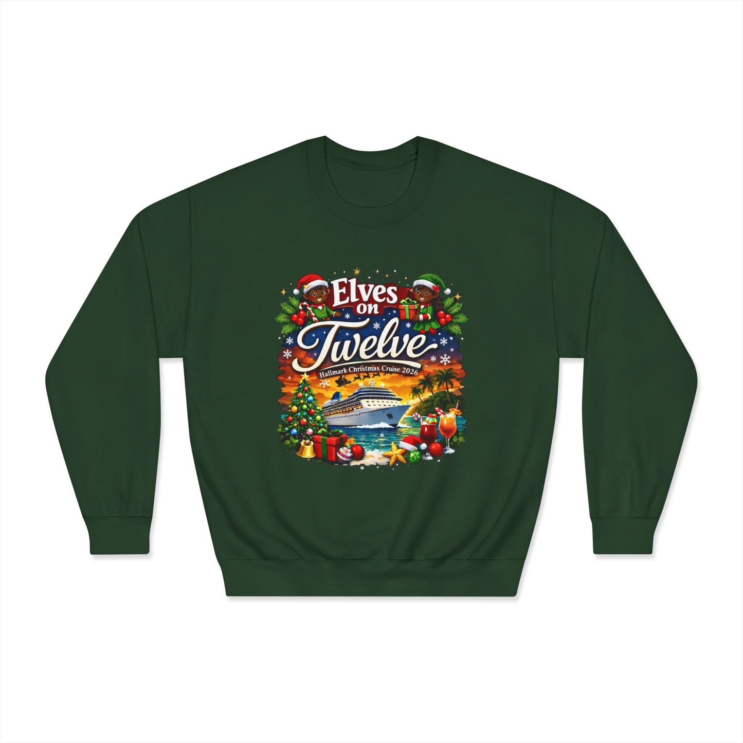 ELVES ON TWELVE HM CRUISE CREWNECK