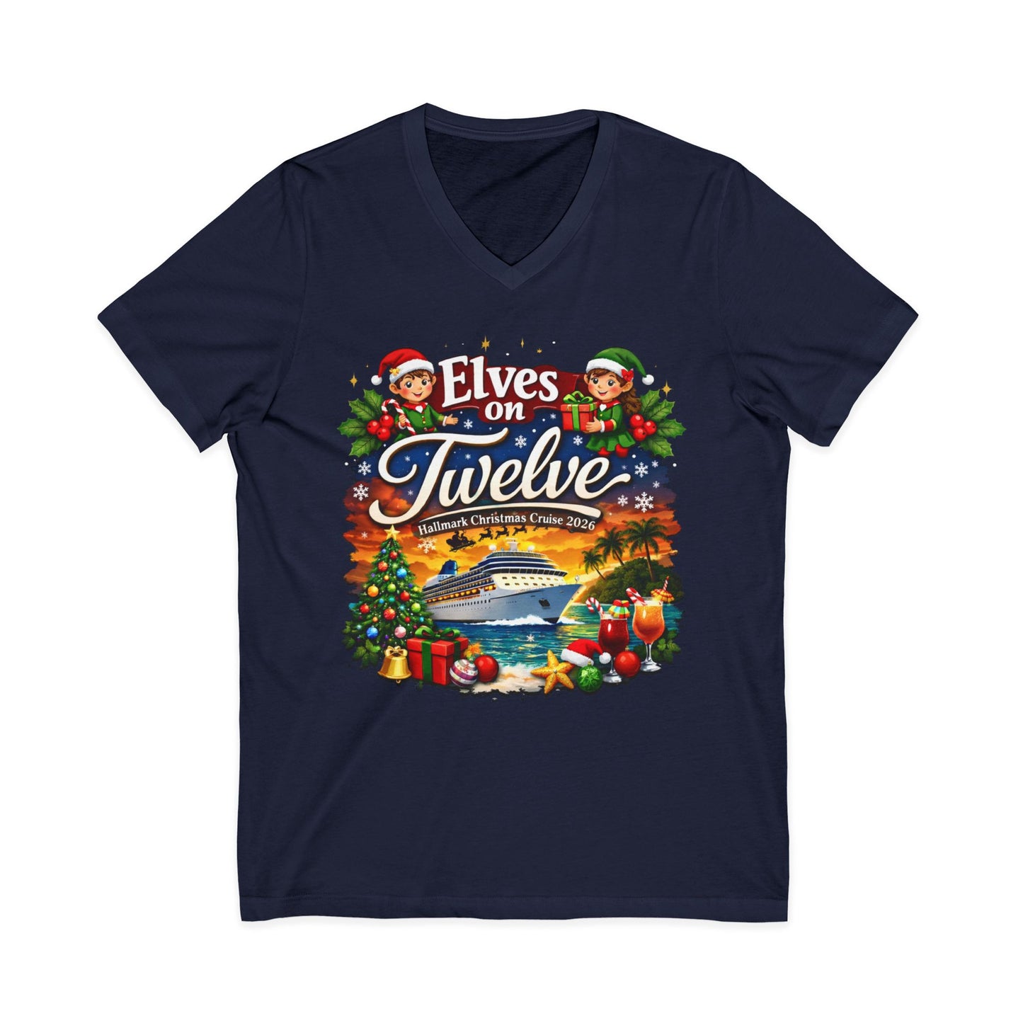ELVES ON TWELVE HM CRUISE V-NECKS