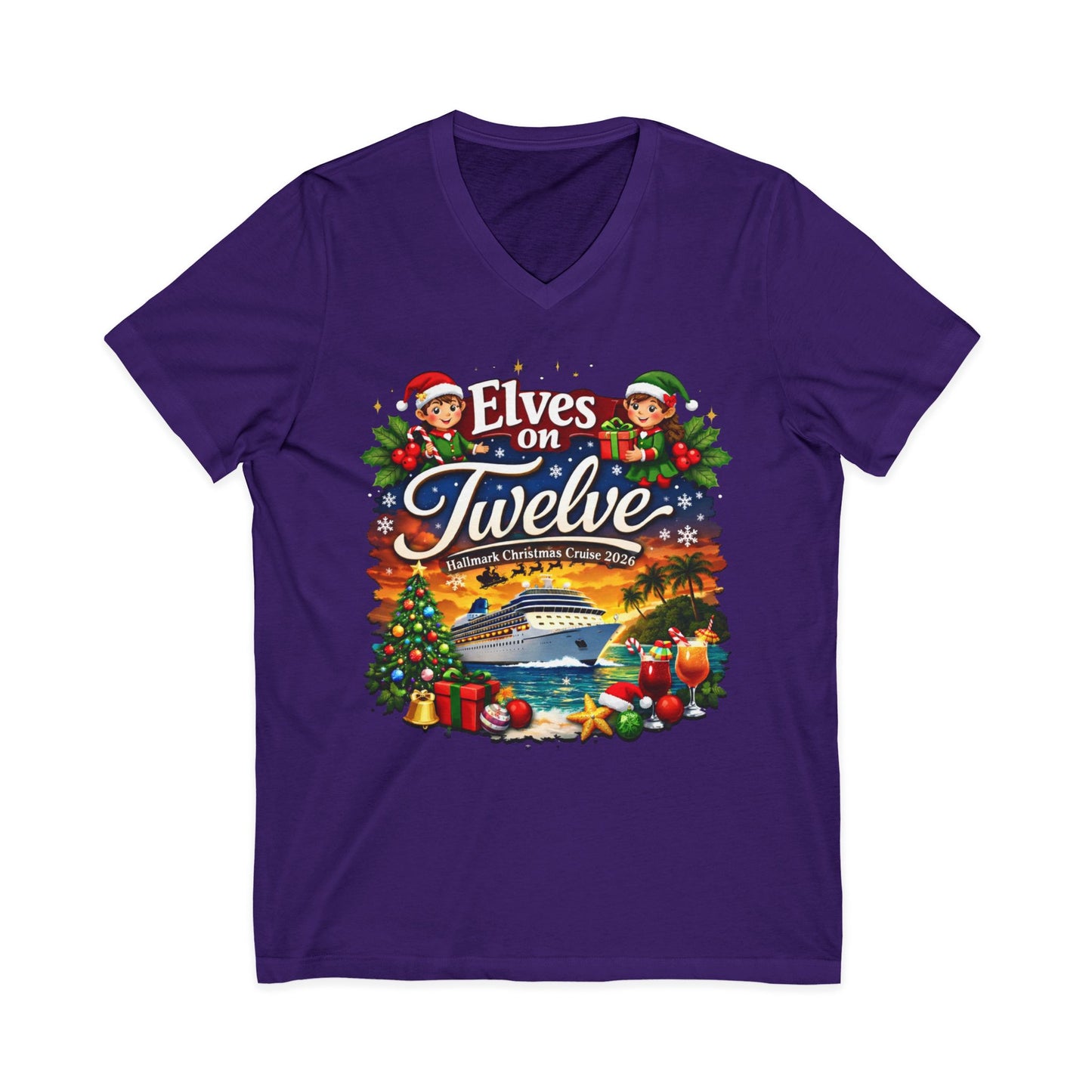 ELVES ON TWELVE HM CRUISE V-NECKS
