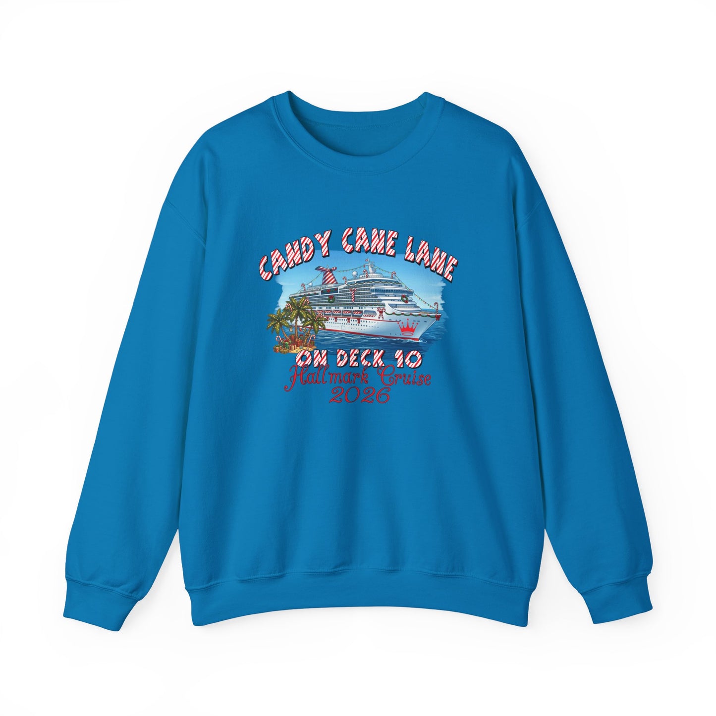Candy Cane Lane on Deck 10 HM Cruise Crewneck