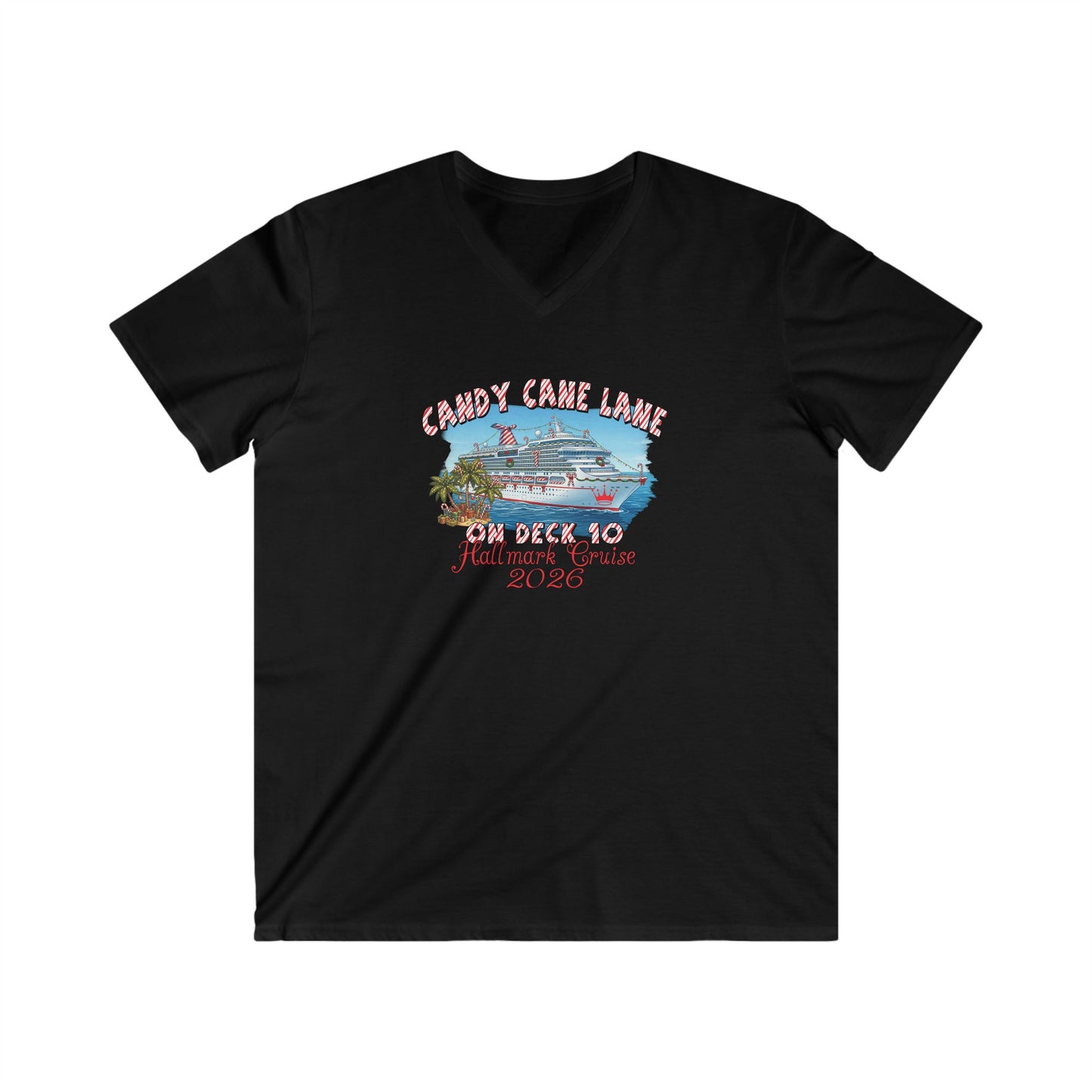 Candy Cane Lane on Deck 10 HM Cruise V-Neck
