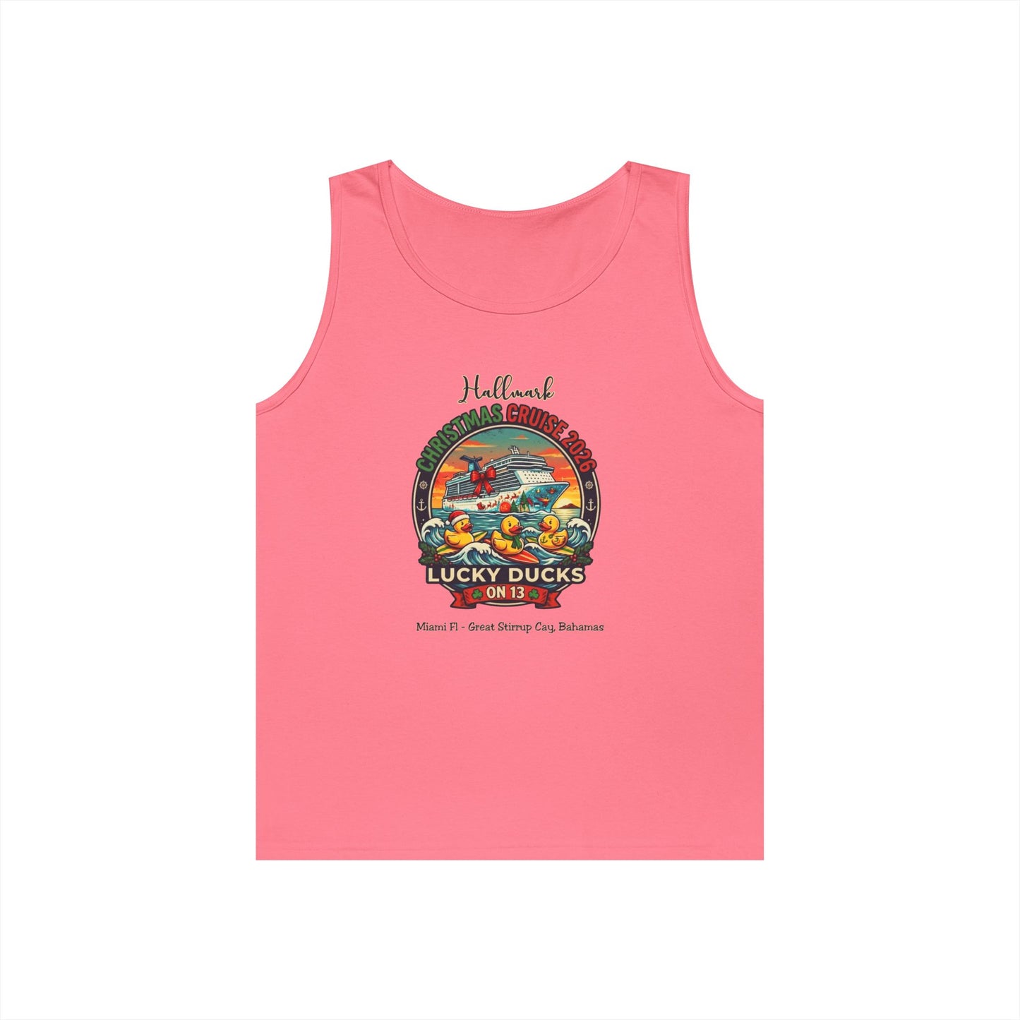 HM Christmas Cruise Surfing Lucky Ducks on 13 Tank Tops