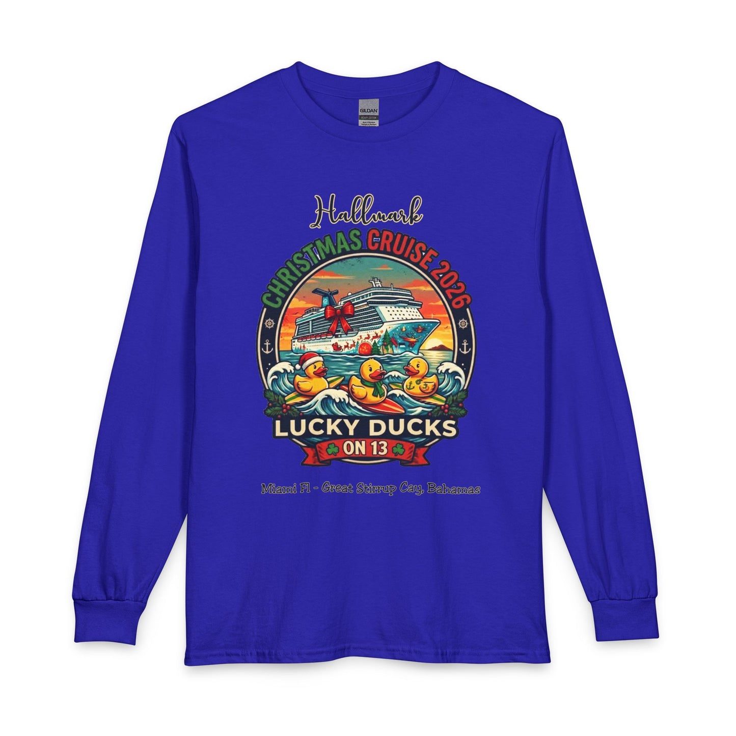 HM Christmas Cruise Surfing Lucky Ducks on 13 Long Sleeve