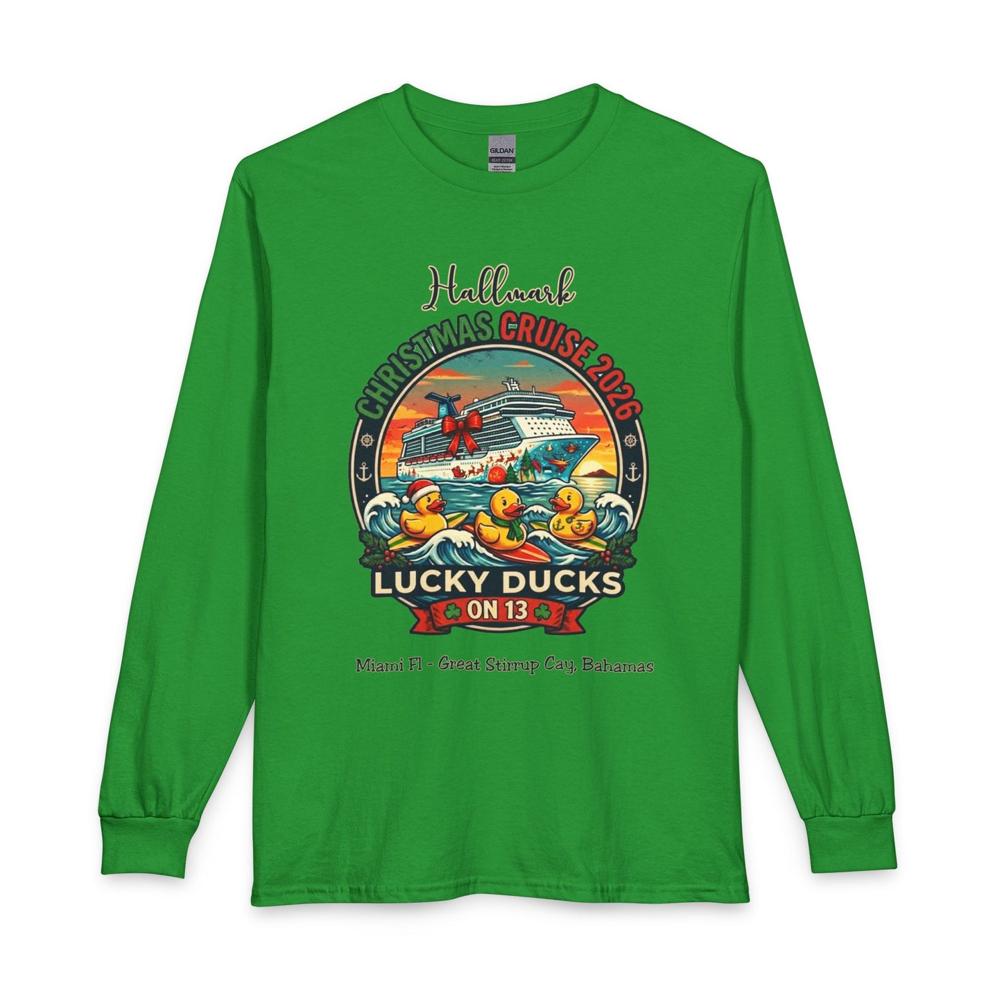 HM Christmas Cruise Surfing Lucky Ducks on 13 Long Sleeve
