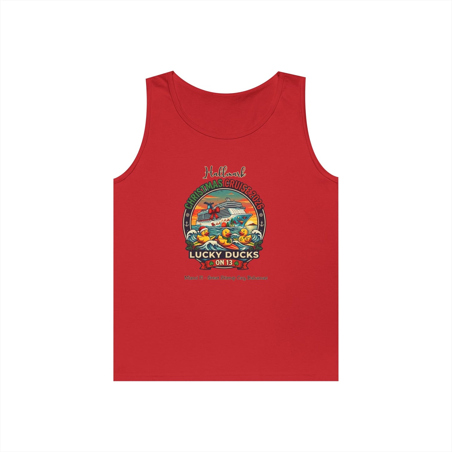 HM Christmas Cruise Surfing Lucky Ducks on 13 Tank Tops