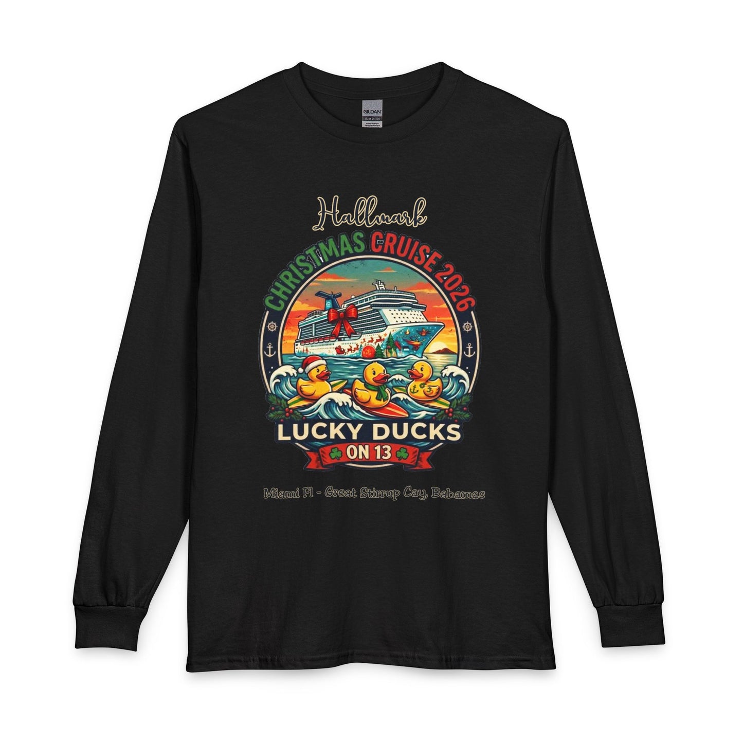 HM Christmas Cruise Surfing Lucky Ducks on 13 Long Sleeve