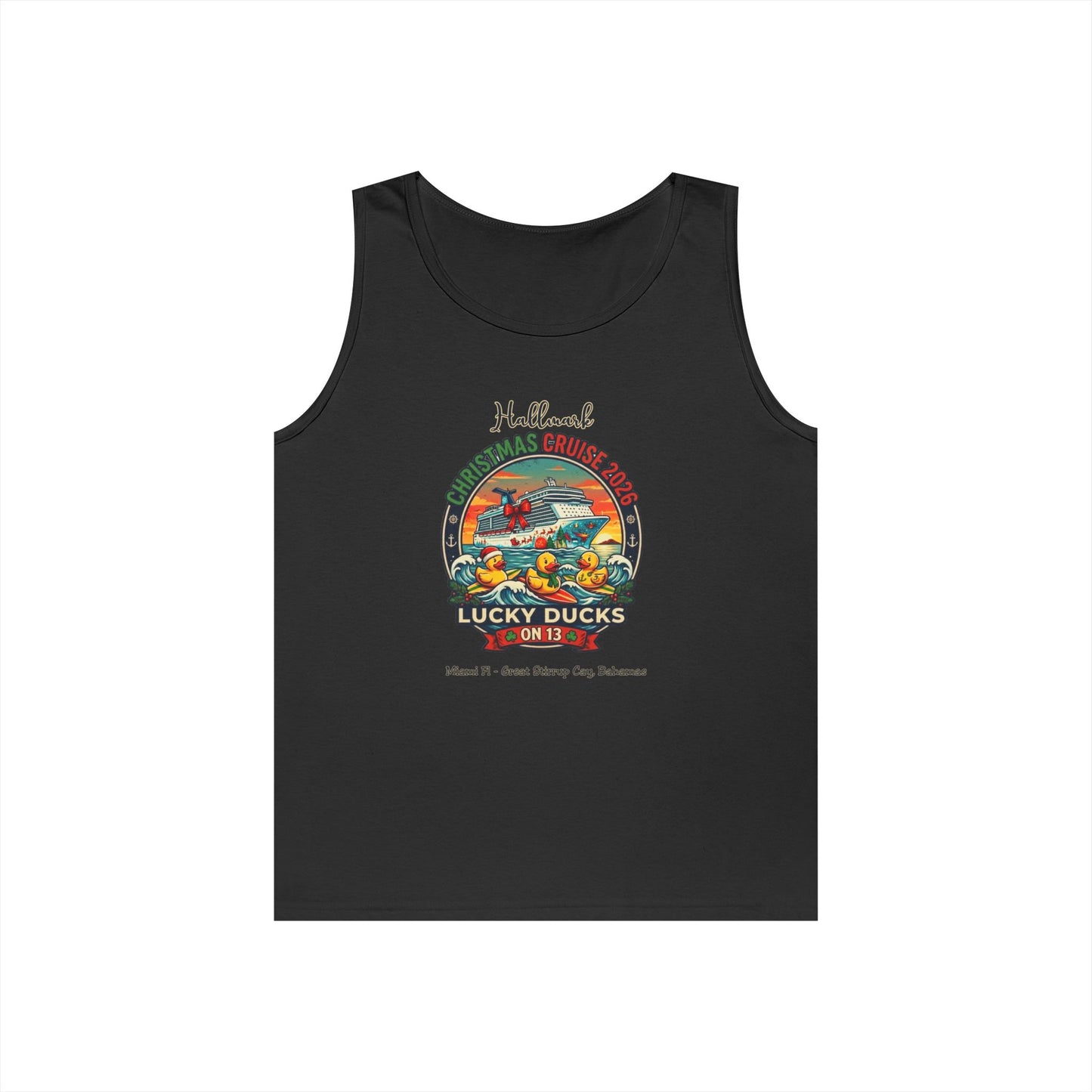 HM Christmas Cruise Surfing Lucky Ducks on 13 Tank Tops