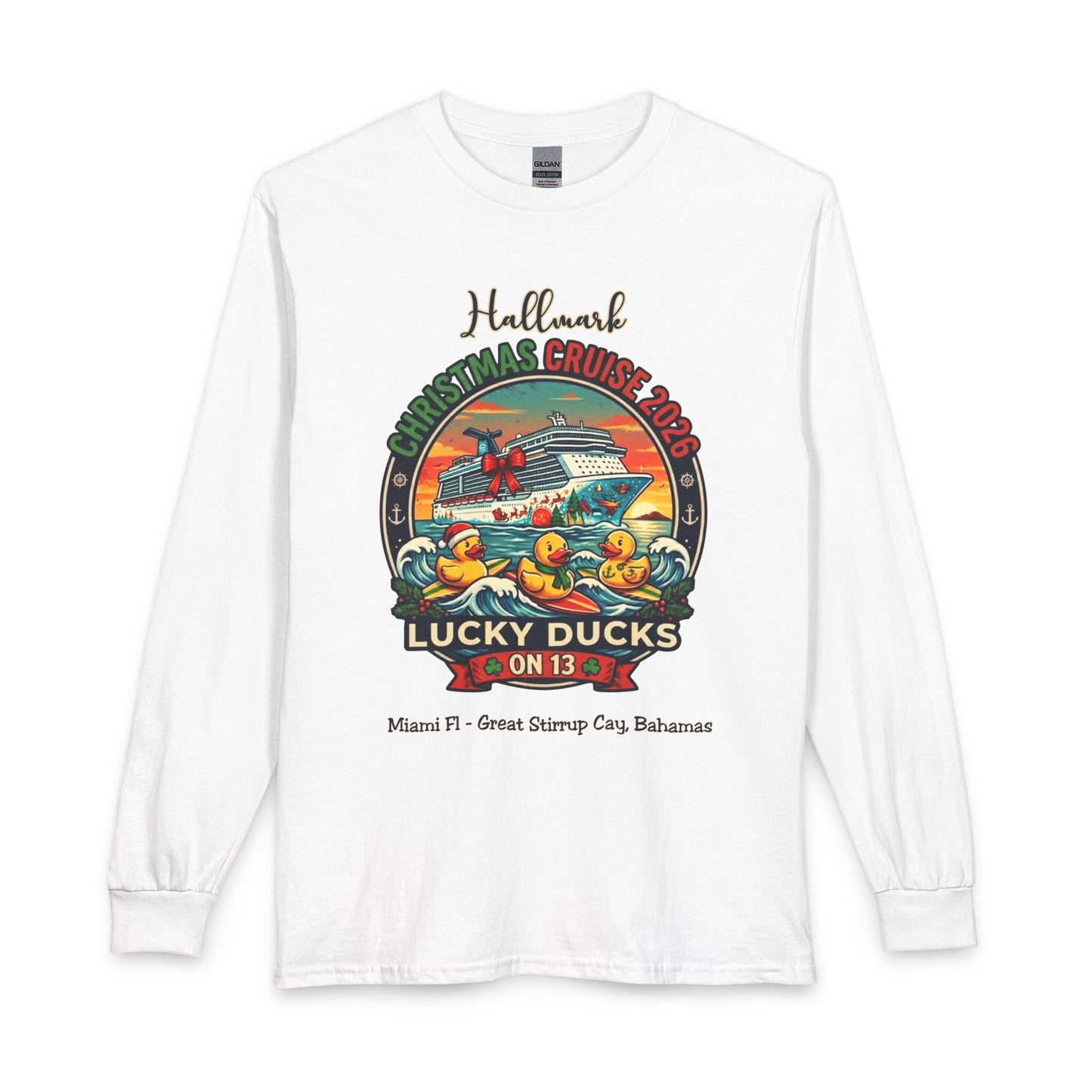 HM Christmas Cruise Surfing Lucky Ducks on 13 Long Sleeve