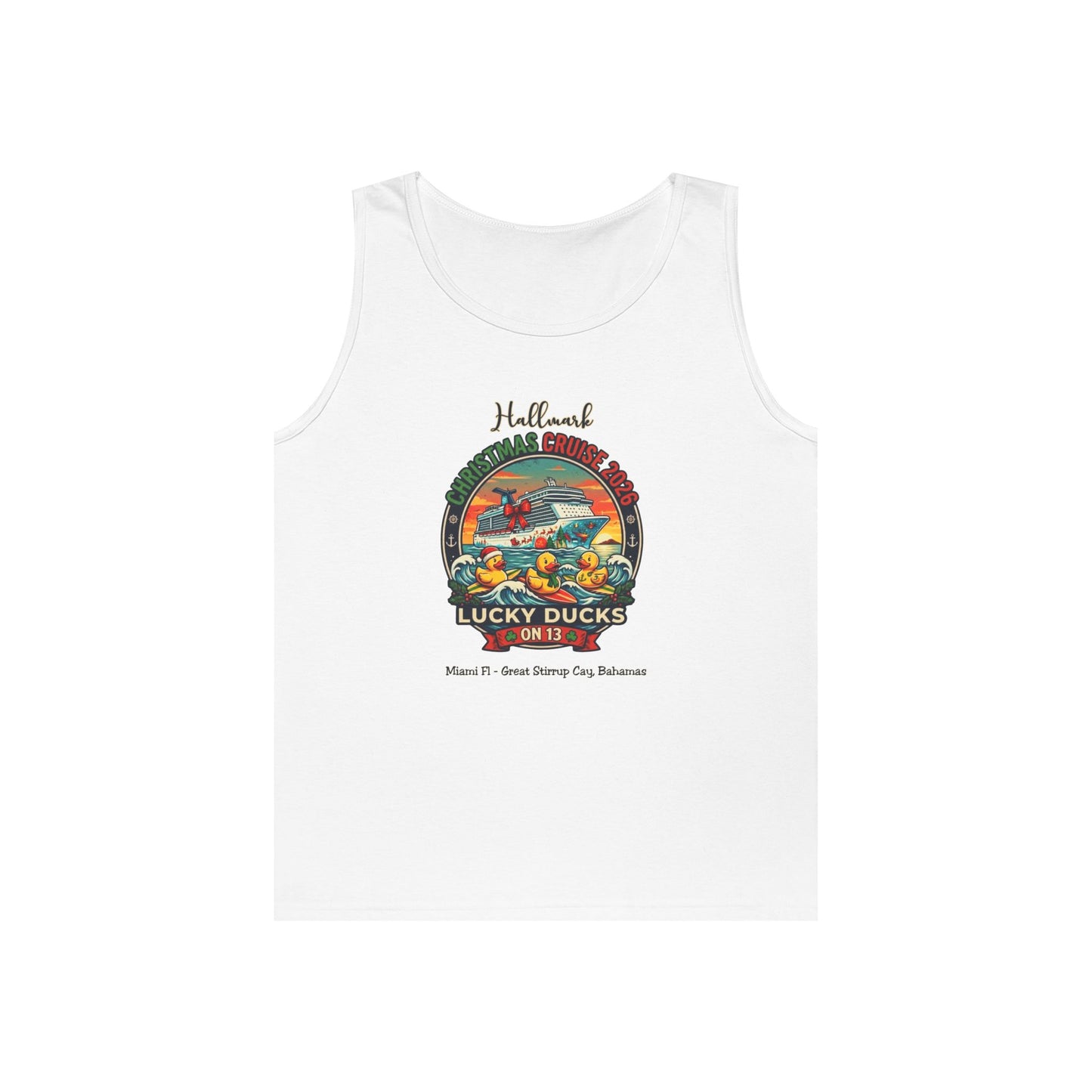 HM Christmas Cruise Surfing Lucky Ducks on 13 Tank Tops