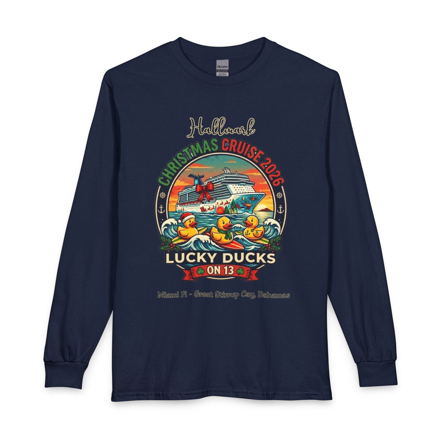 HM Christmas Cruise Surfing Lucky Ducks on 13 Long Sleeve