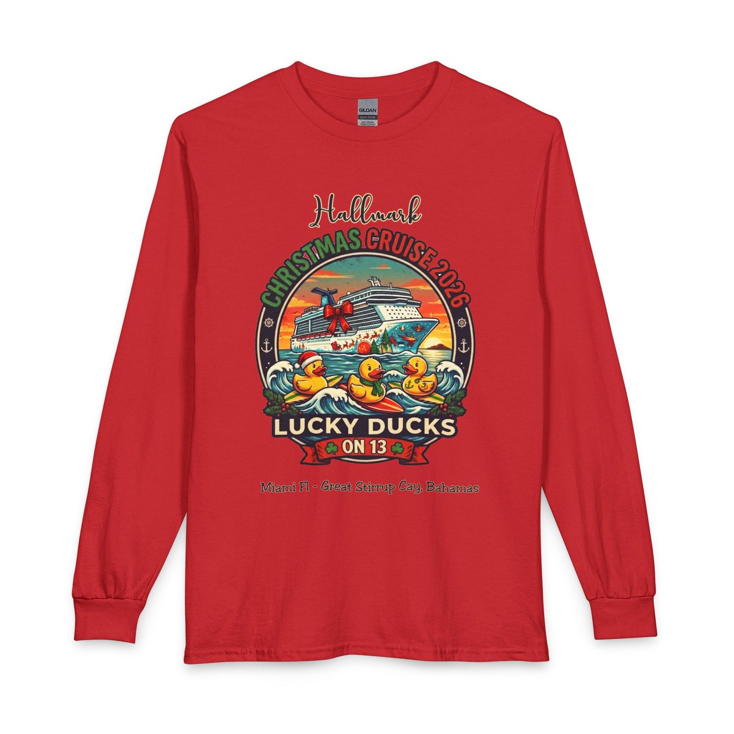 HM Christmas Cruise Surfing Lucky Ducks on 13 Long Sleeve