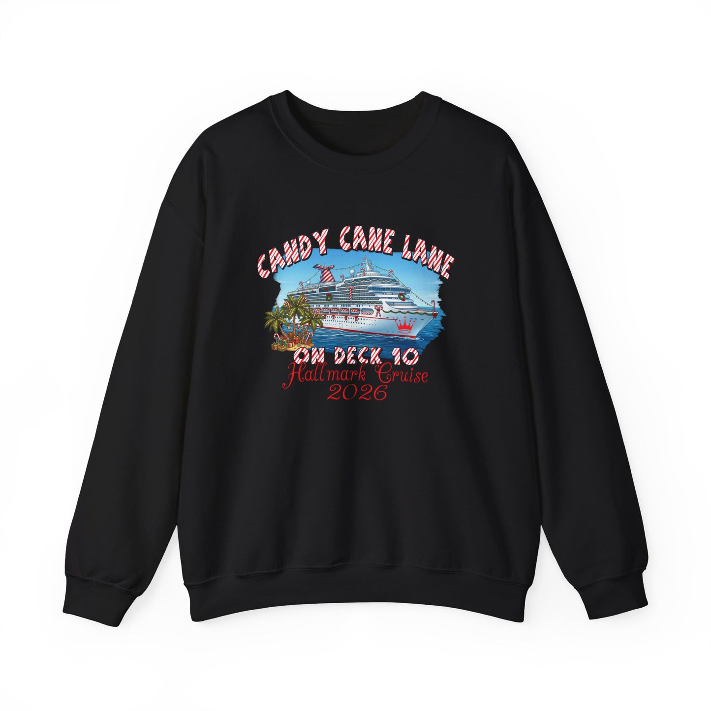 Candy Cane Lane on Deck 10 HM Cruise Crewneck