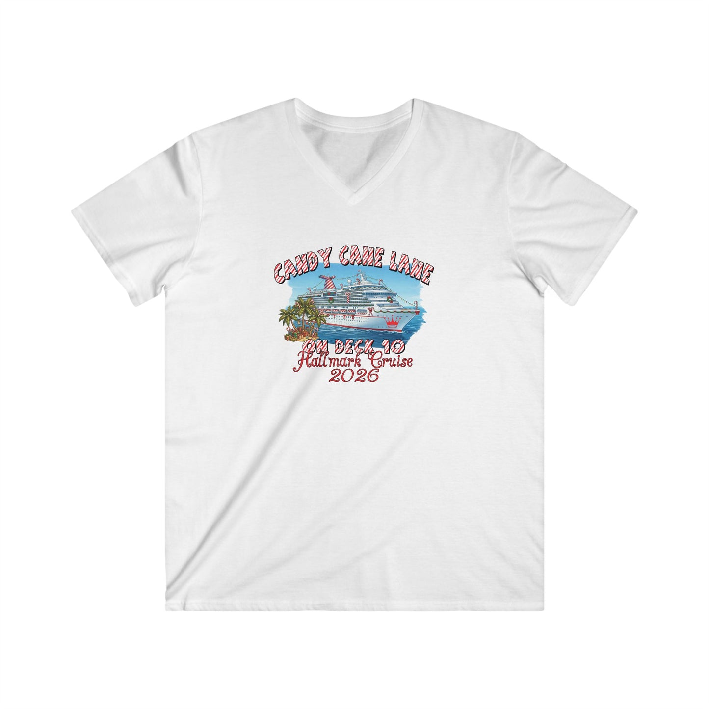 Candy Cane Lane on Deck 10 HM Cruise V-Neck