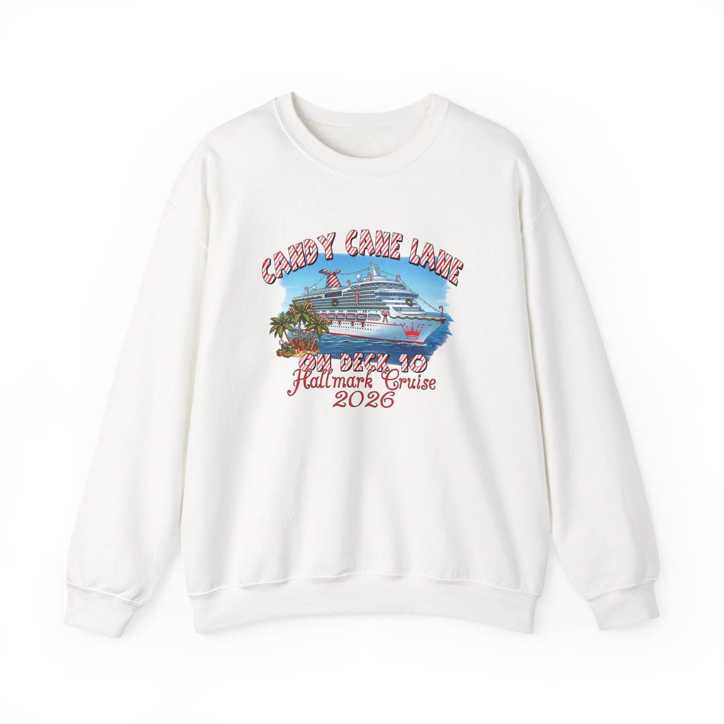Candy Cane Lane on Deck 10 HM Cruise Crewneck