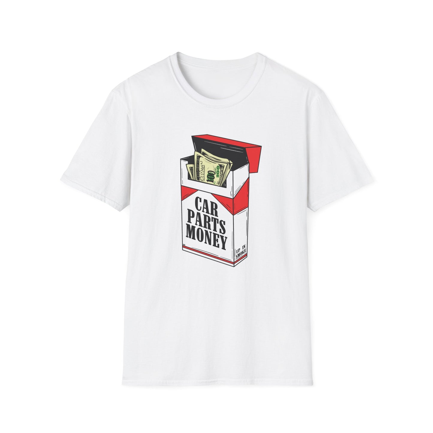 Car Parts Money Up In Smoke Marlboro Shirt