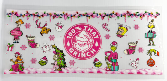 100% that Green guy 16oz Libbey Cup Wrap UV DTF