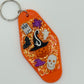 Epoxy Halloween UV DTF Motel Keychain