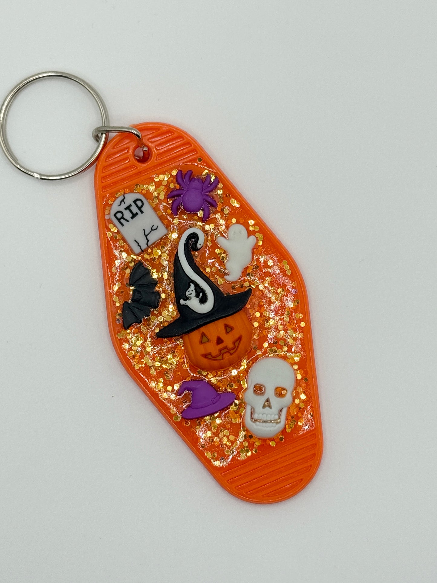 Epoxy Halloween UV DTF Motel Keychain