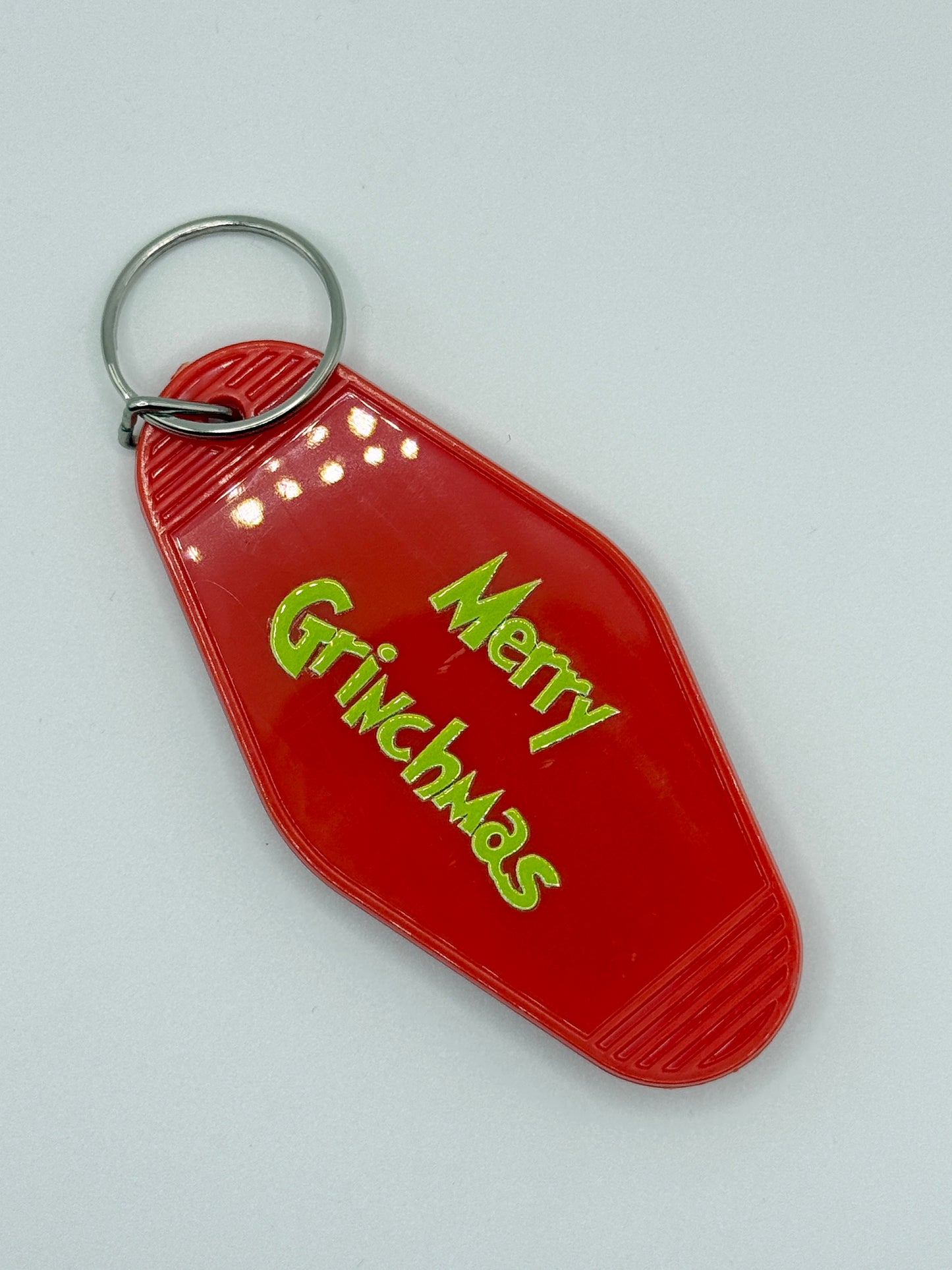 Epoxy Green Guy UV DTF Motel Keychain