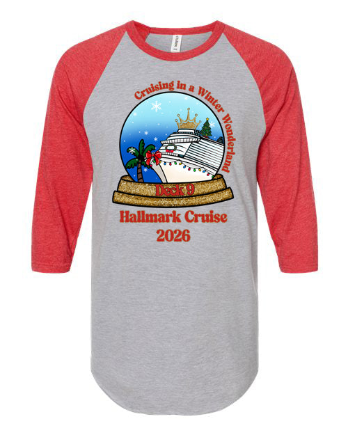 HM Cruising in a Winter Wonderland Deck 9 BASEBALL 3/4 SLEEVE