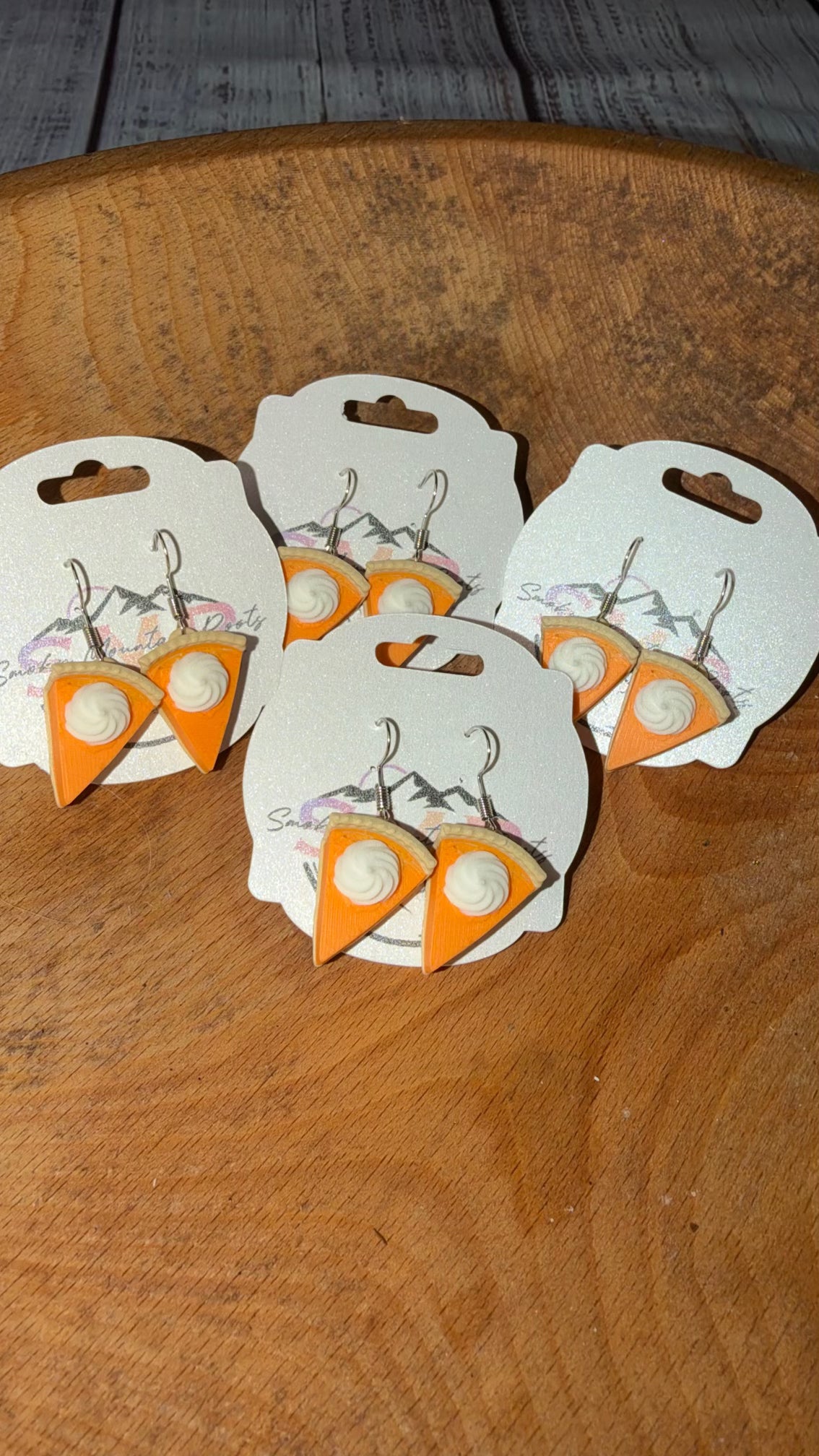 Pumpkin Pie 3D Printed Earrings