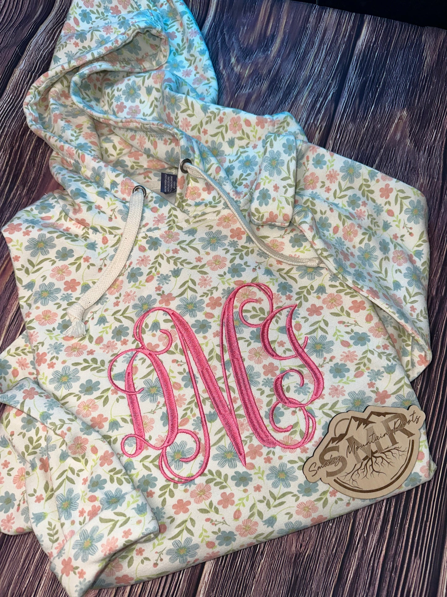 Floral Hooded Monogram Sweatshirt