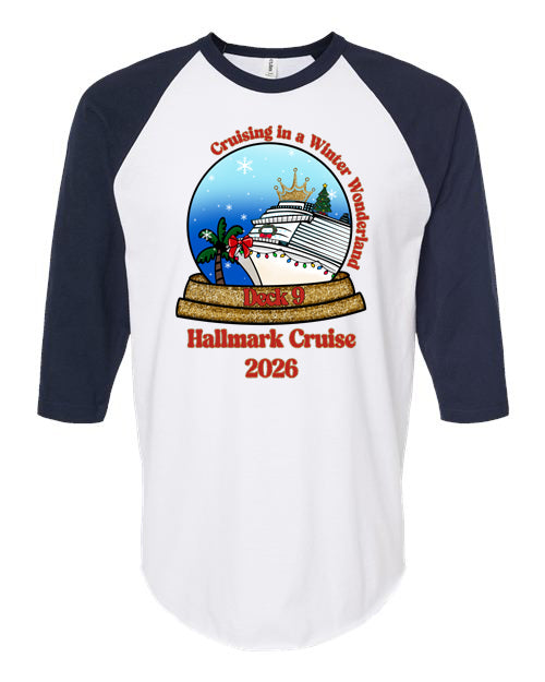 HM Cruising in a Winter Wonderland Deck 9 BASEBALL 3/4 SLEEVE