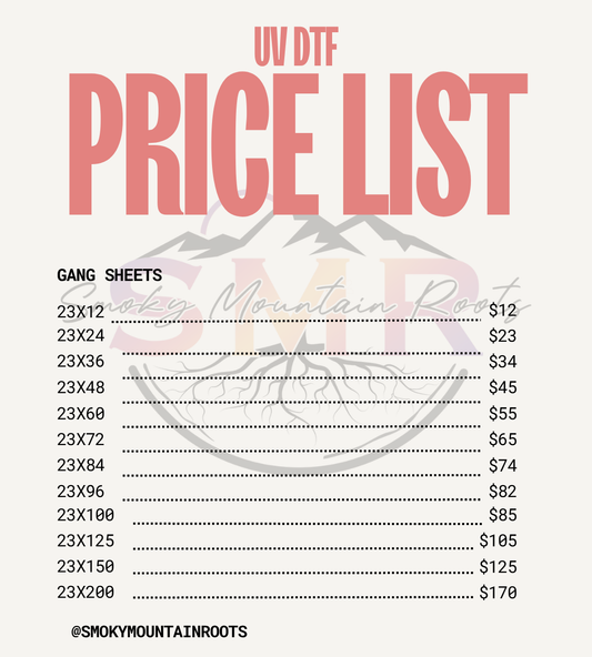 Build your own UV DTF Gang Sheet