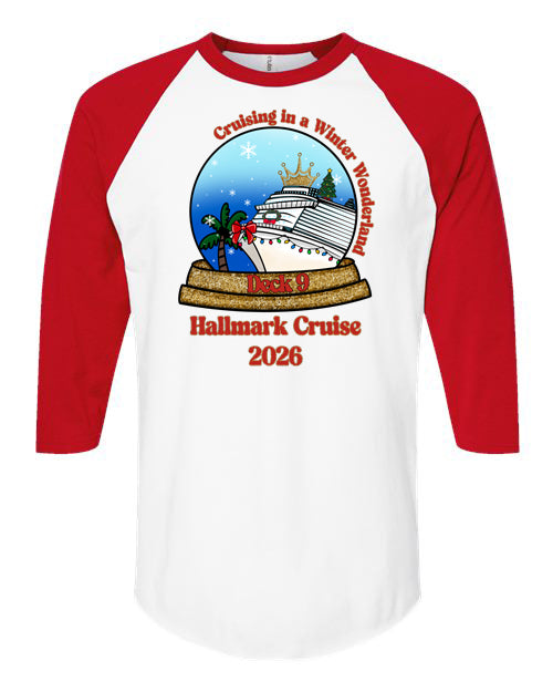 HM Cruising in a Winter Wonderland Deck 9 BASEBALL 3/4 SLEEVE