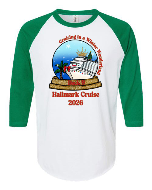 HM Cruising in a Winter Wonderland Deck 9 BASEBALL 3/4 SLEEVE