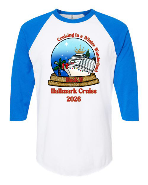 HM Cruising in a Winter Wonderland Deck 9 BASEBALL 3/4 SLEEVE
