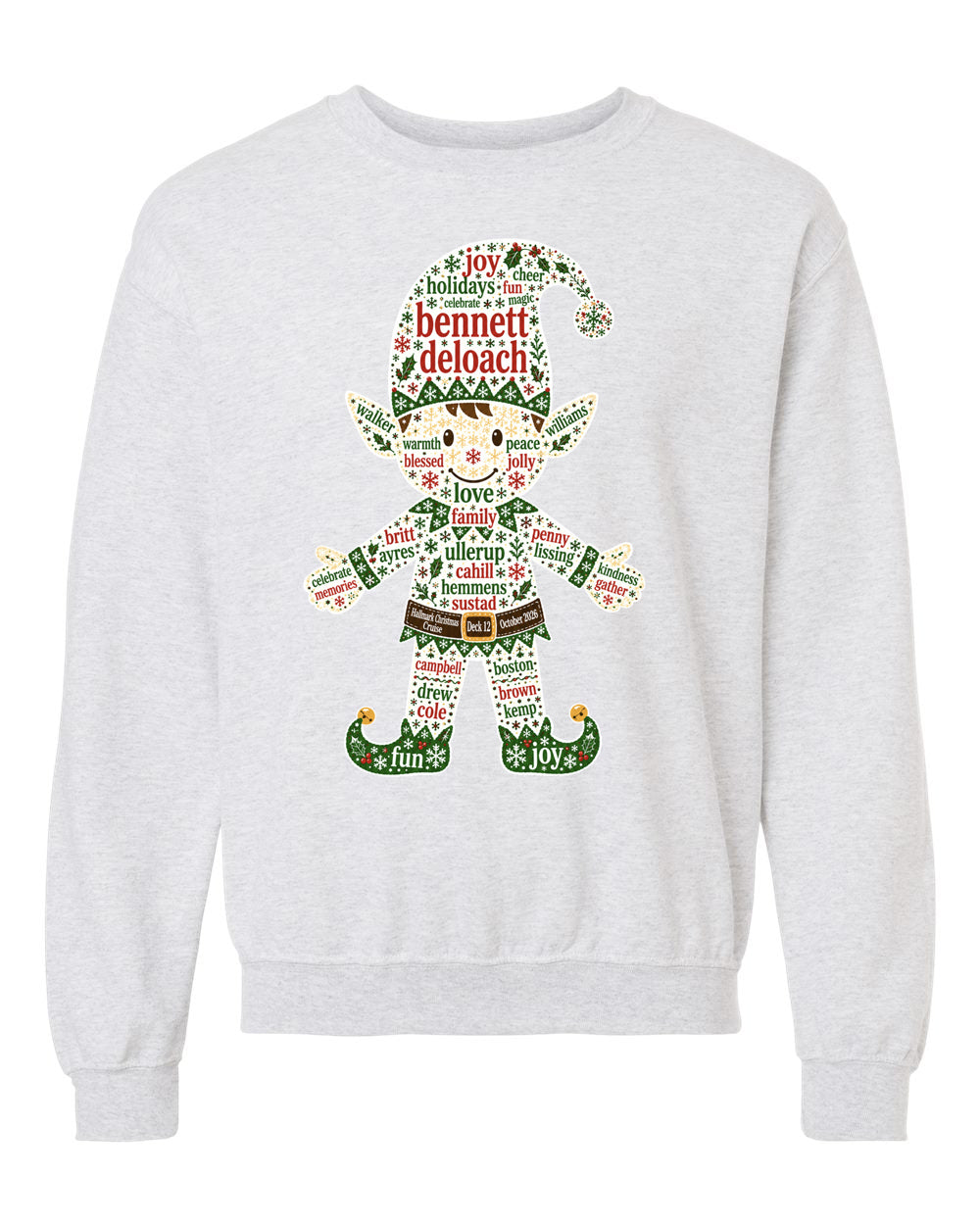 Deck 12 Elf Stars Crewneck