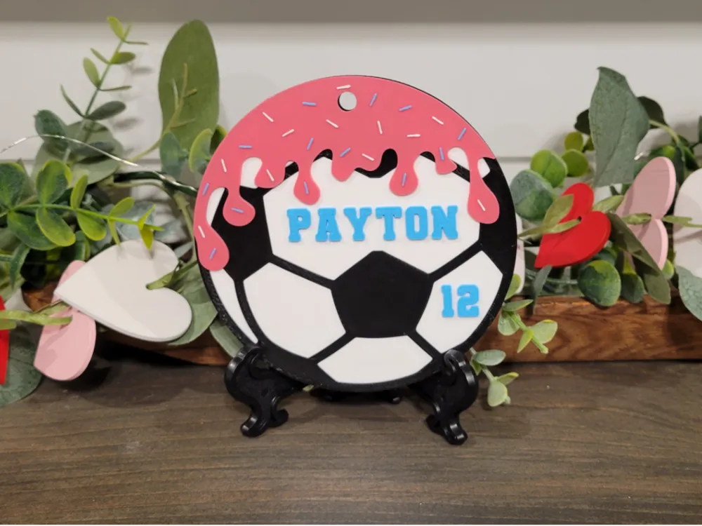 3D Soccer Bag Tag