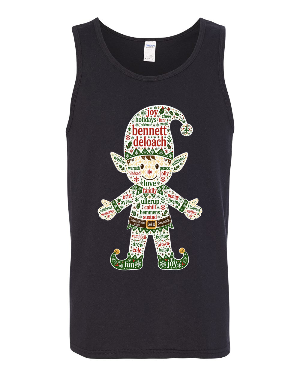 Deck 12 Elf Stars Tank Top