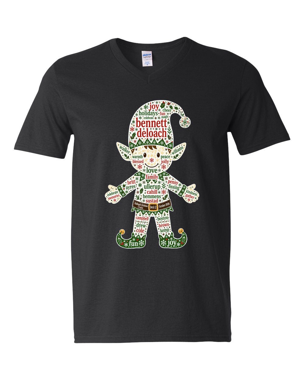 Deck 12 Elf Stars V-Neck