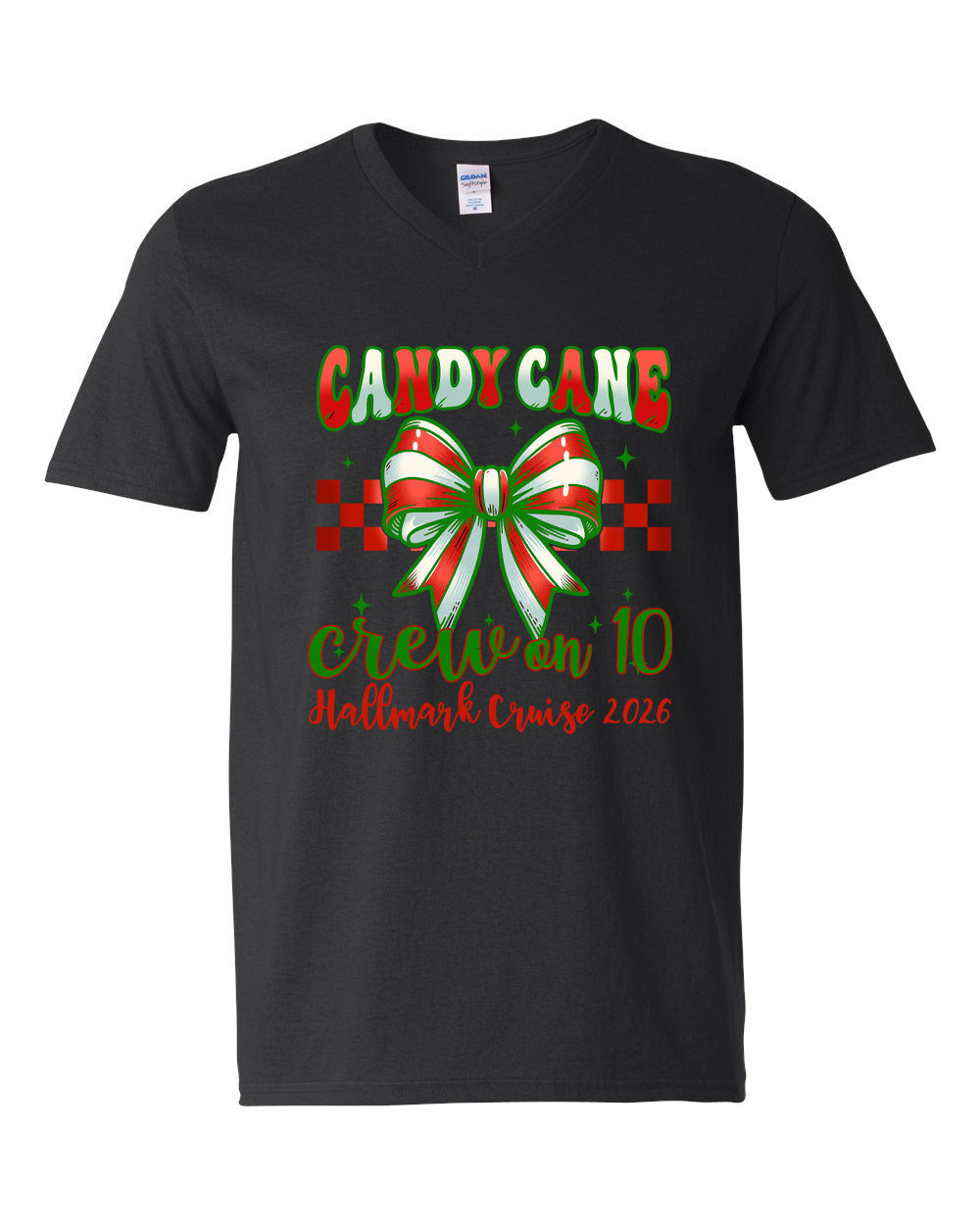 Candy Cane Crew on 10 HM Cruise V-Neck