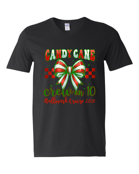 Candy Cane Crew on 10 HM Cruise V-Neck