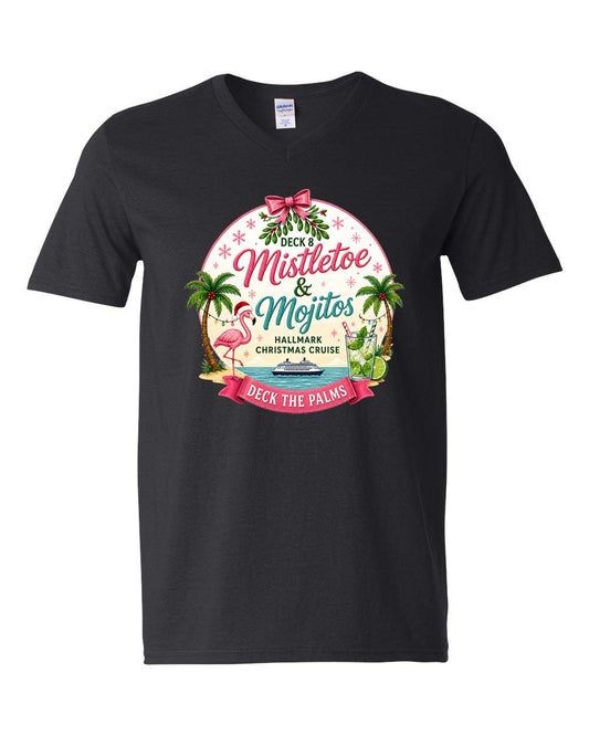 HM Mistletoe & Mojitos Deck 8 V-Neck