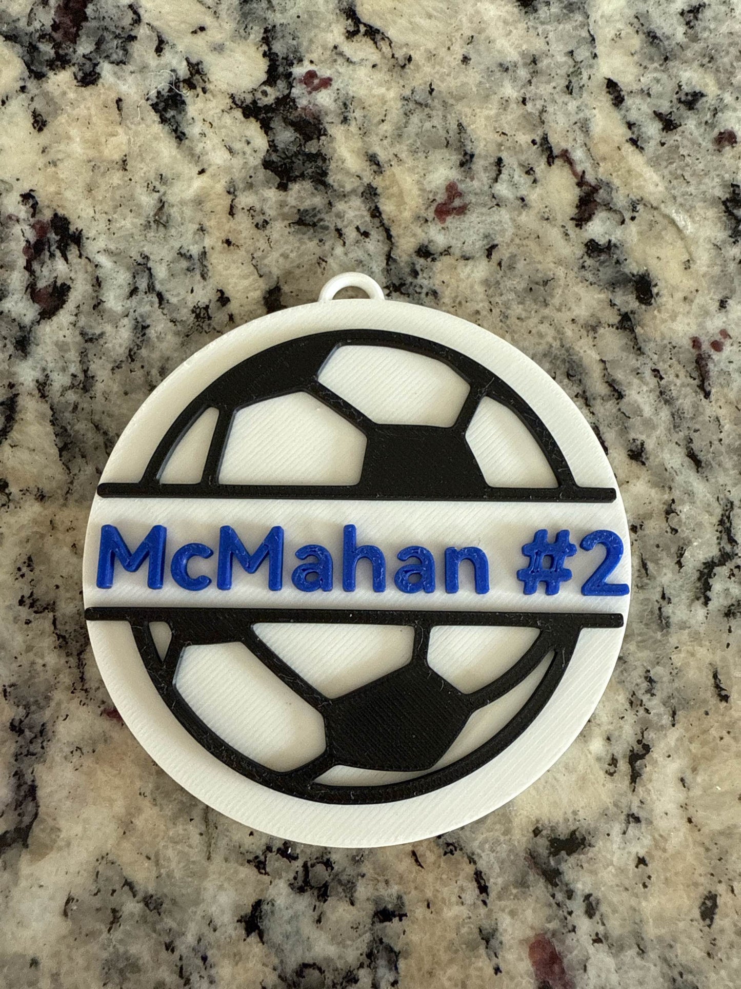 3D Soccer Bag Tag