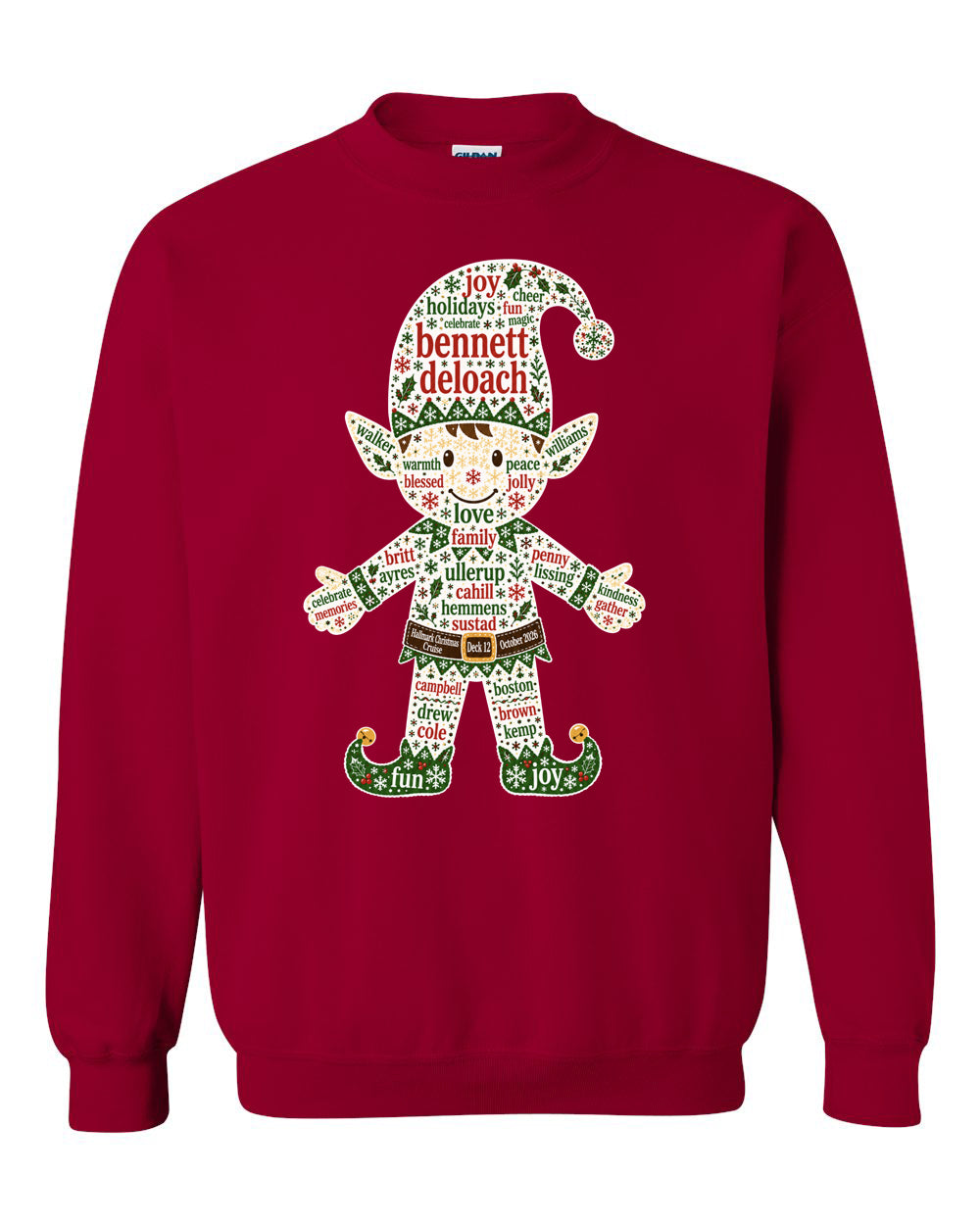 Deck 12 Elf Stars Crewneck