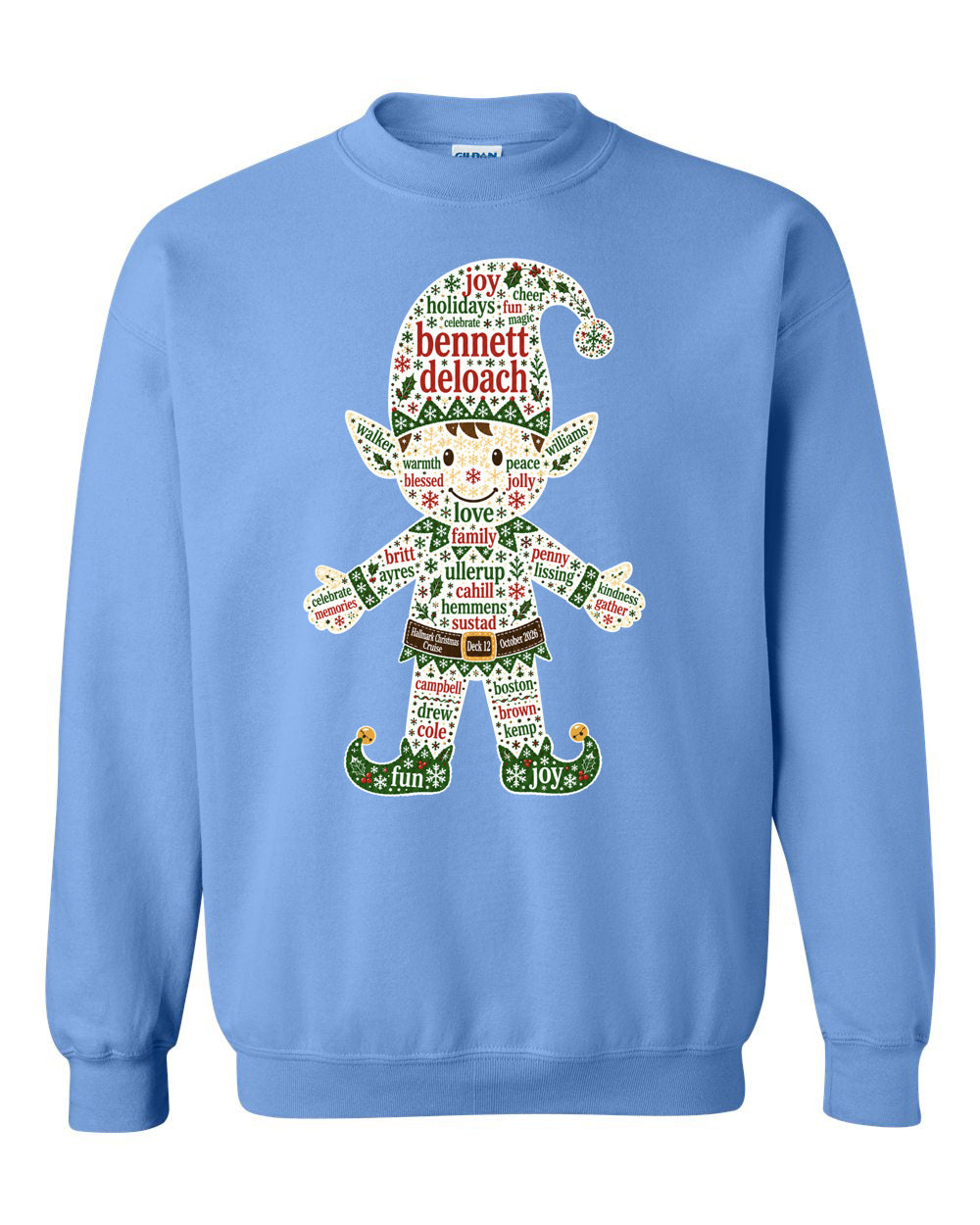 Deck 12 Elf Stars Crewneck