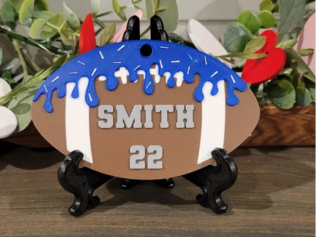 3D Football Bag Tag