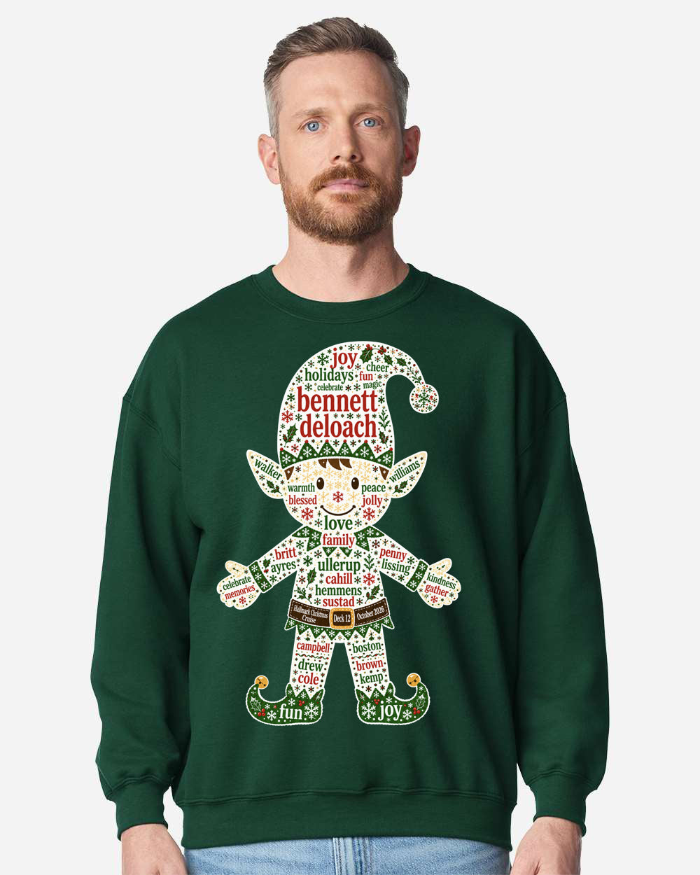 Deck 12 Elf Stars Crewneck